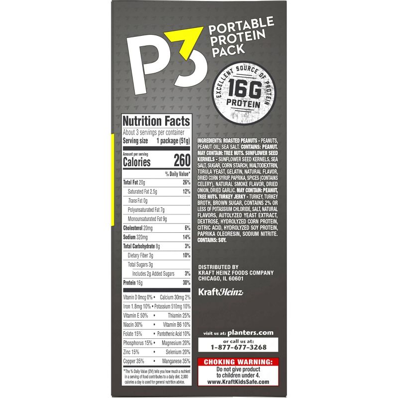 Planters P3 Portable Protein Pack 3ct / 5.4oz