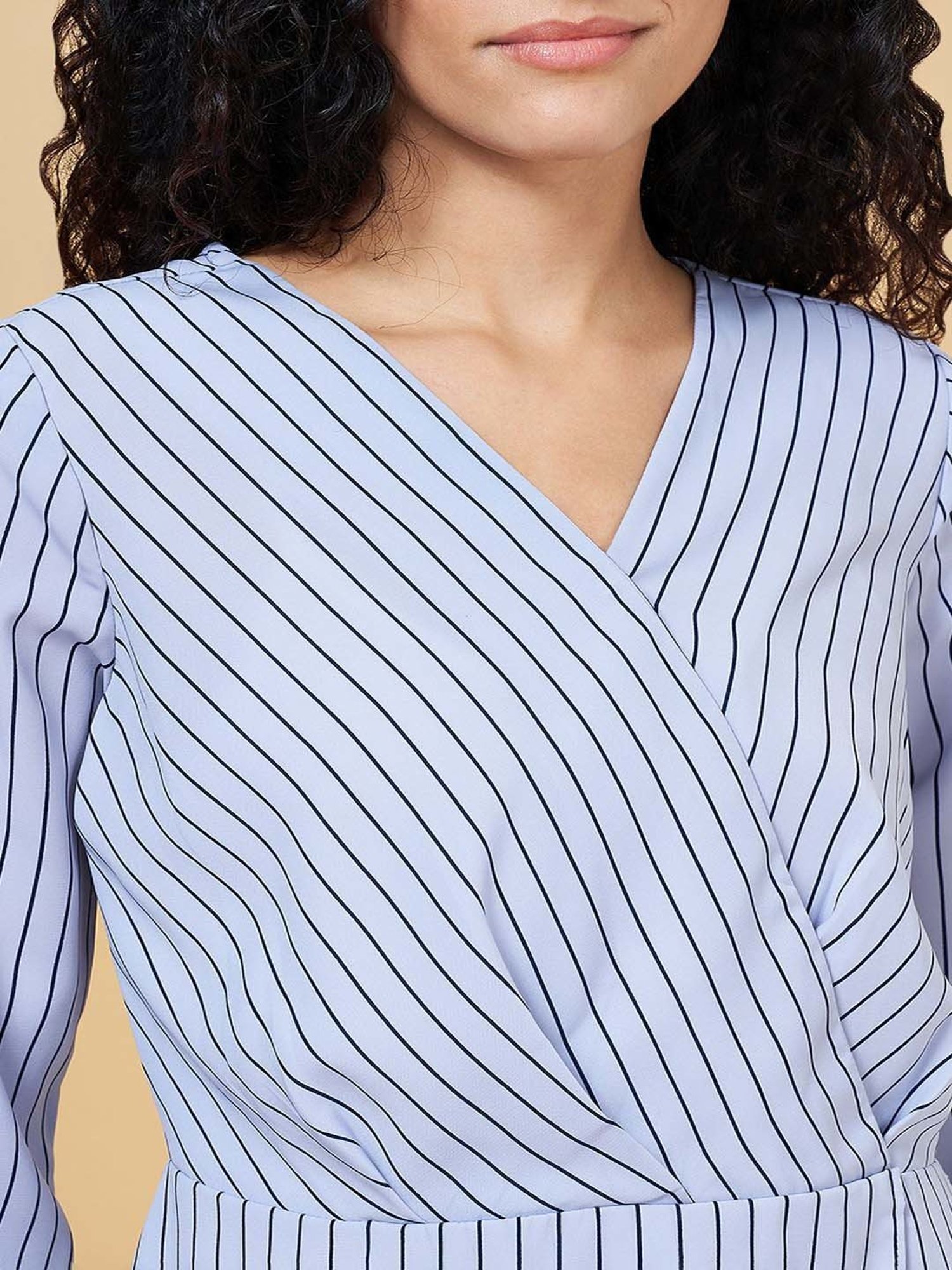 Annabelle by Pantaloons Blue Striped Top