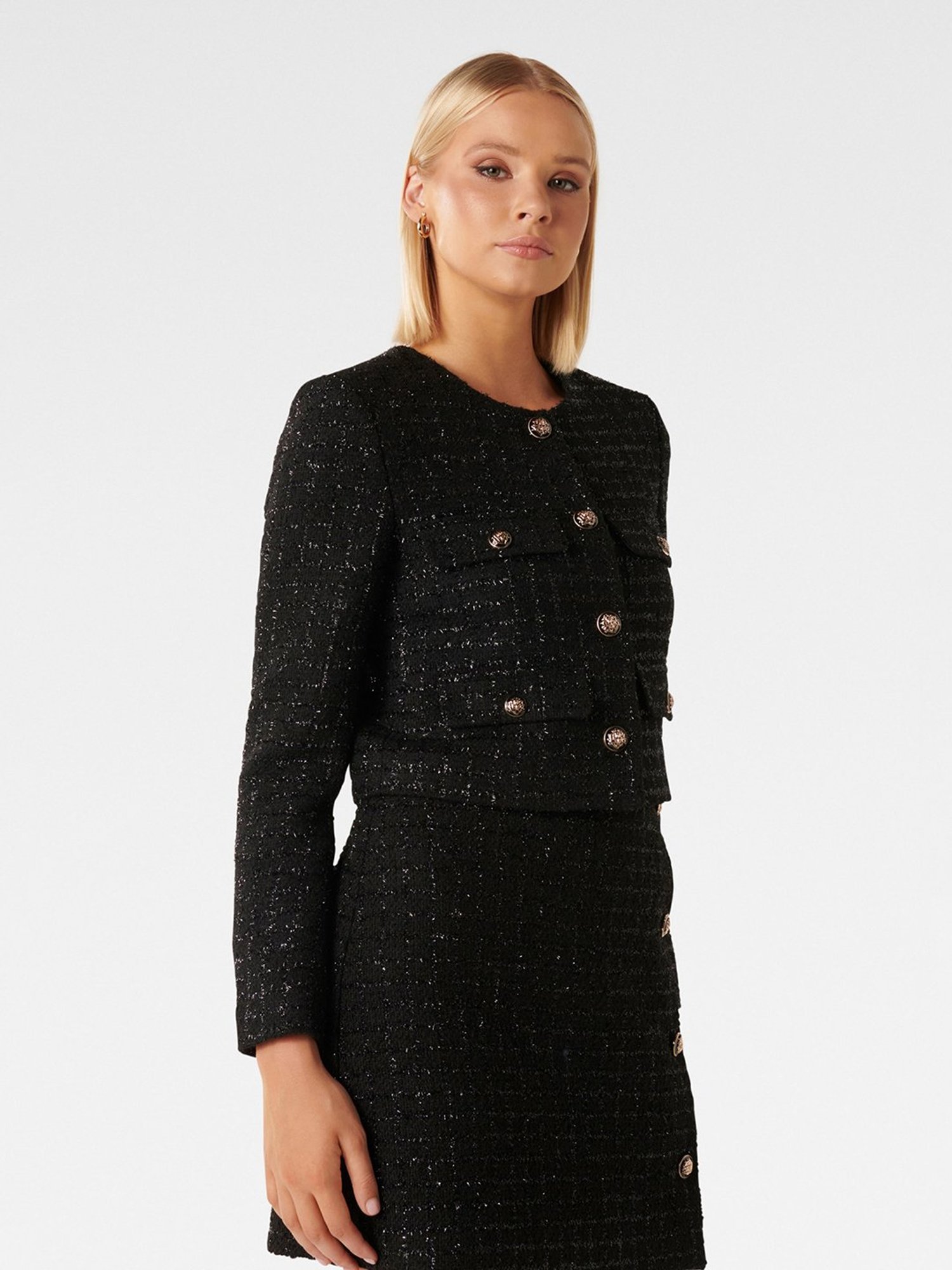 Forever New Amarie Boucle Crop Jacket