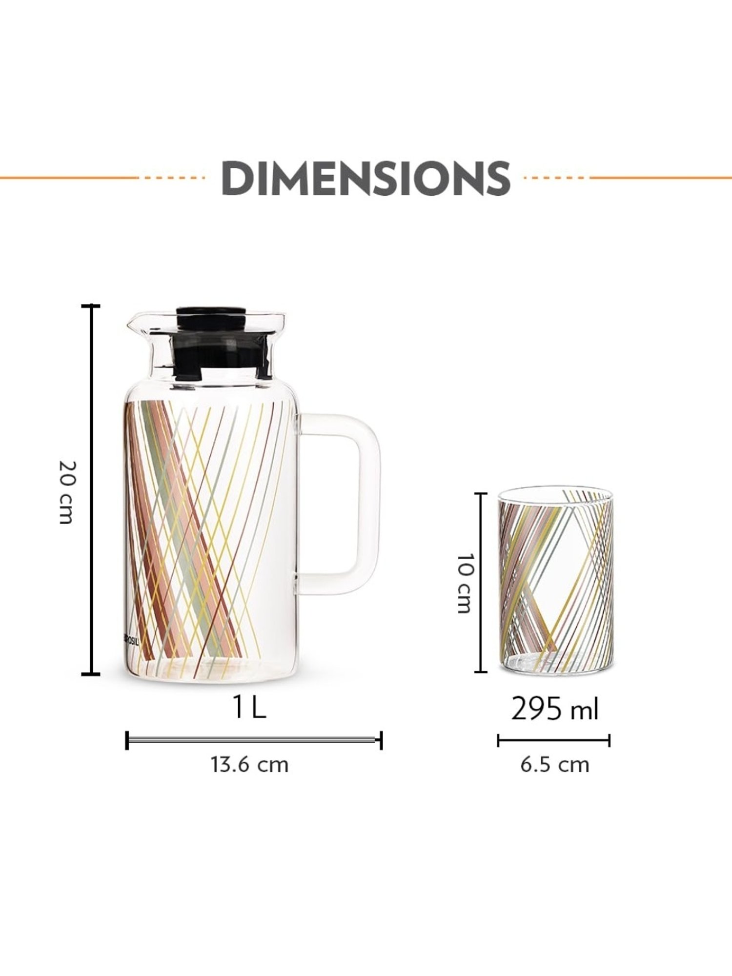 Borosil Silver Stainless Steel Wonder Jug (5700 ML)