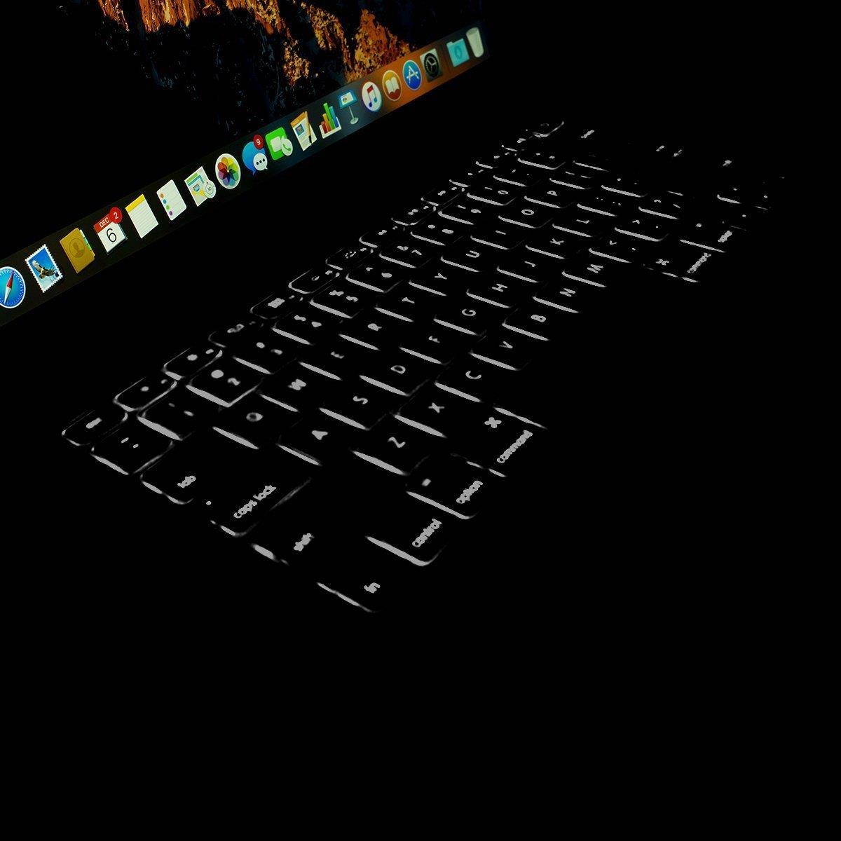 MOSISO Keyboard Cover Compatible MacBook Pro 13 Inch 2017 & 2016 Release A1708 No Touch Bar & New MacBook 12 Inch A1534 Protective Skin, Clear