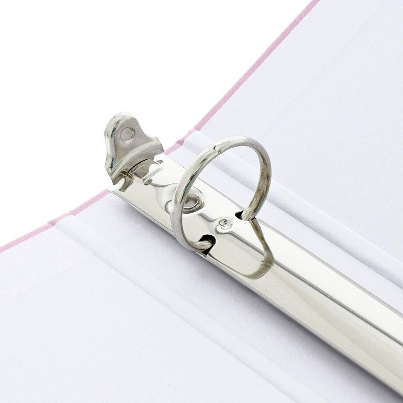 2-Pack 3-Ring Binders 1 inch Ring Pink Daily Planner Document Portfolio Organizer Gold Foil