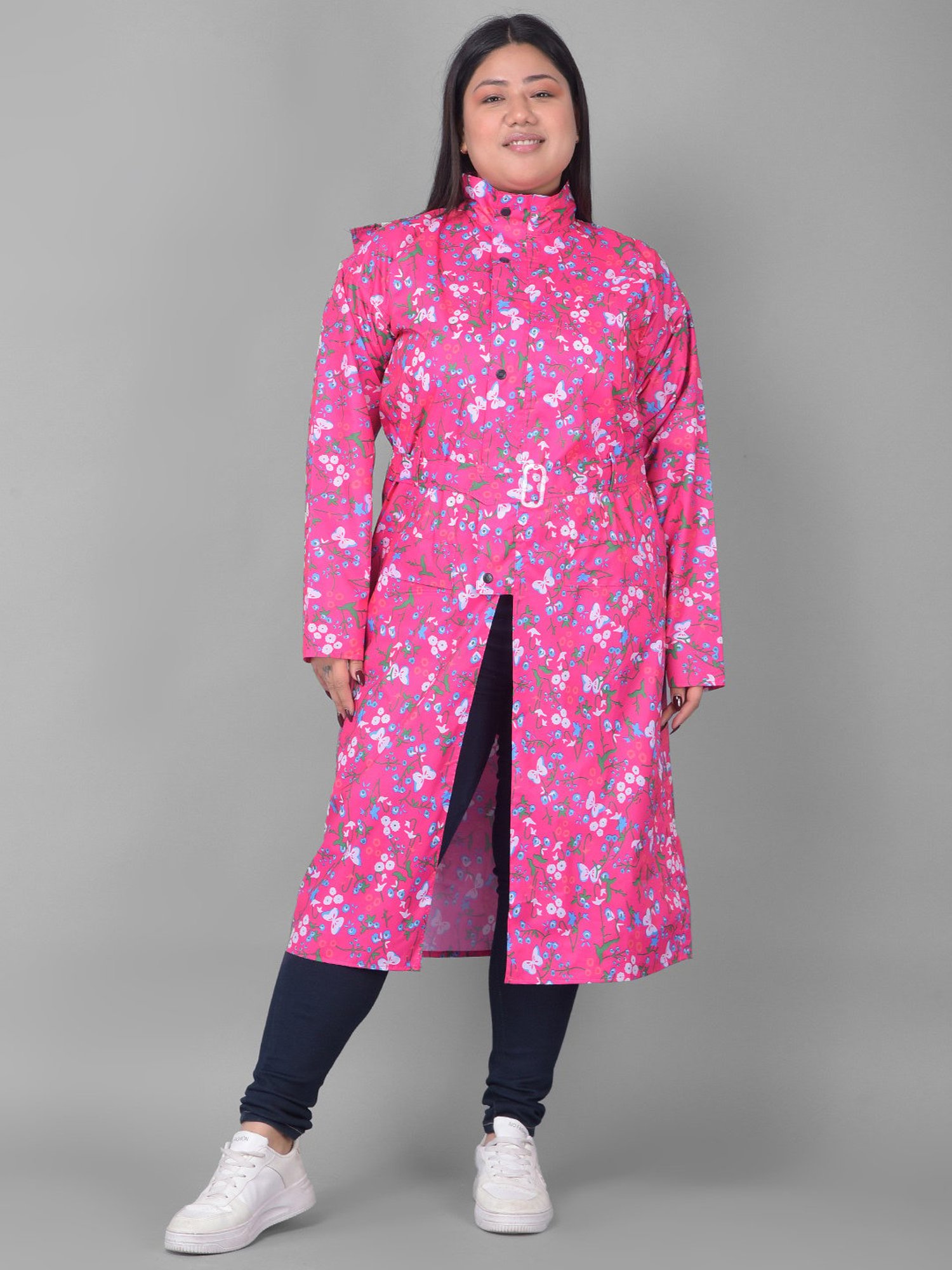 Dollar Pink Printed Rain Jacket