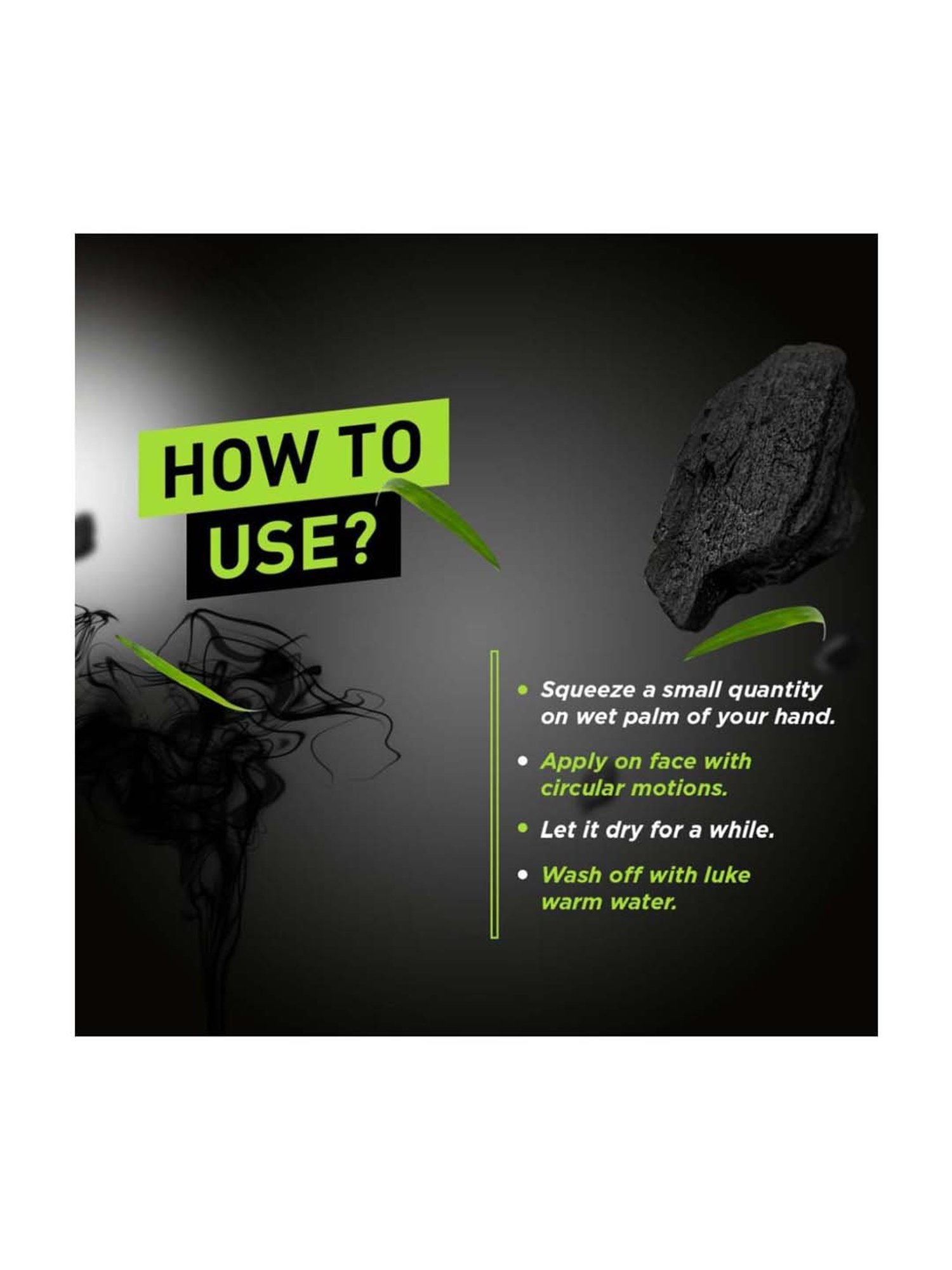 Qraa Men Activated Bamboo Charcoal Scrub - 100 gm