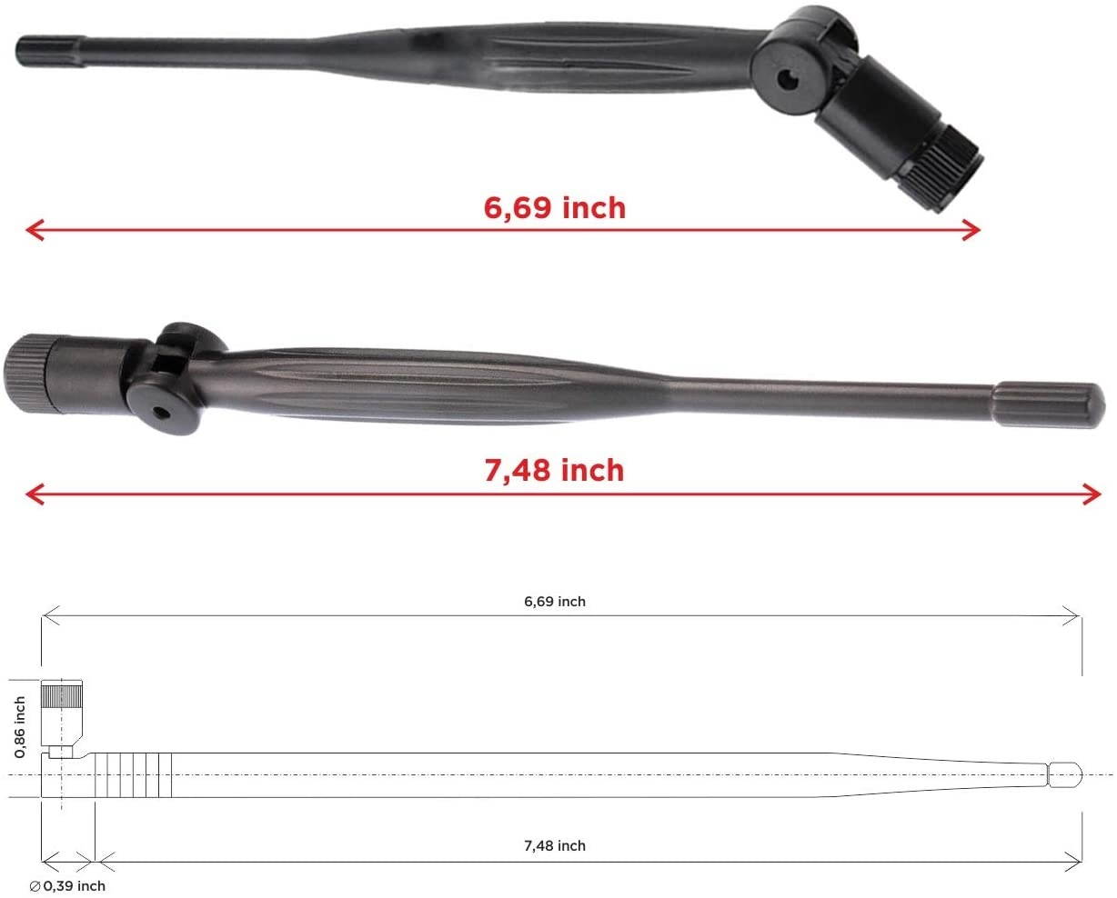 2X WiFi Antenna 9dbi 2.4ghz 5ghz 5.8ghz Dual Band rp SMA Universal Connector for Router pc Desktop USB Adapter pcie Cards IP Camera Drone and ps4 Build Wireless Range Extender