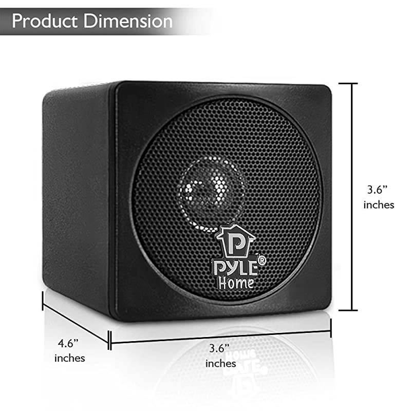 3" Mini Cube Bookshelf Speakers - 100W Small Bookshelf Speakers w/ 3" Paper Cone Driver, 8 Ohm - Passive Audio Book Shelf Speaker Pair For Home Theater Stereo Surround Sound -  Home PCB3BK (Black)