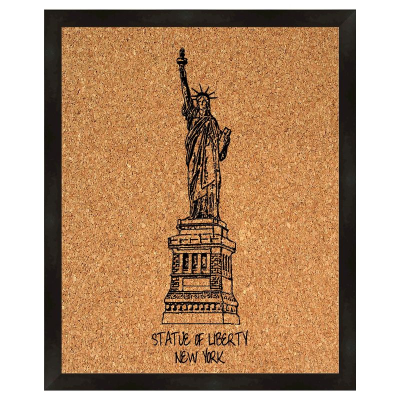 Universal Cork/Dry Erase Board, Melamine, 24 x 18, Black/Gray Aluminum/Plastic Frame