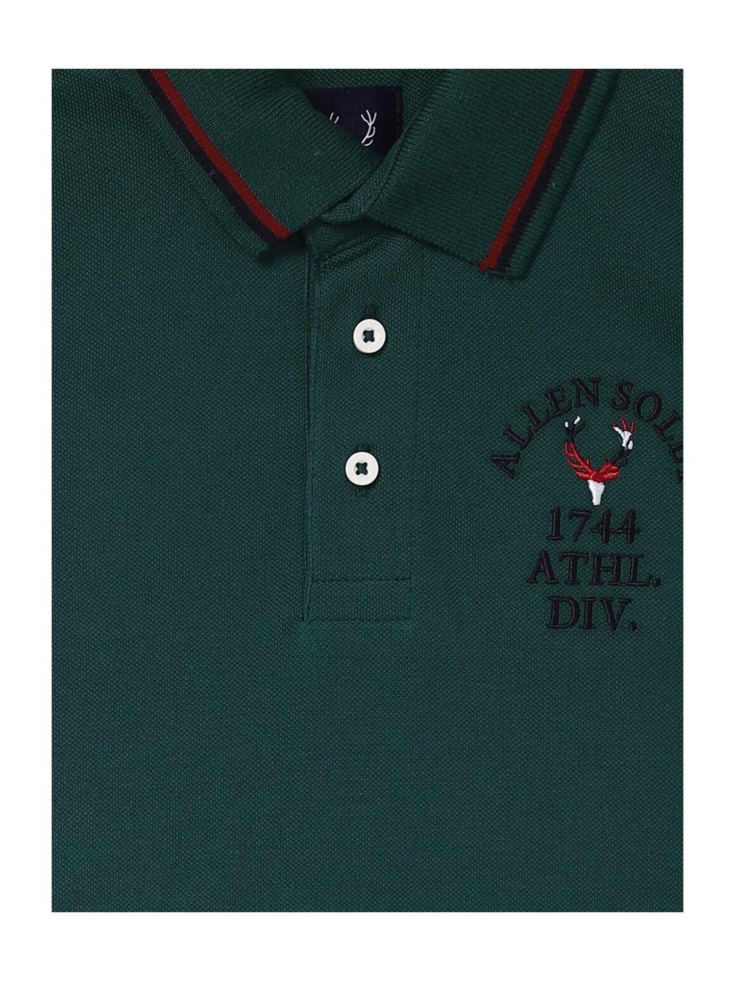 Allen Solly Junior Yellow Logo Print Polo T-Shirt