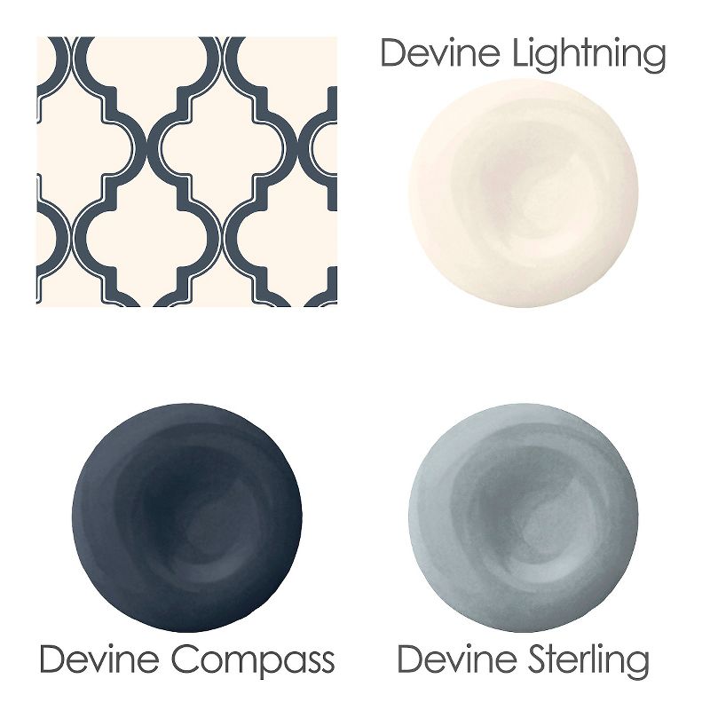 Devine Color Cable Stitch Peel & Stick Wallpaper Navy/Cream