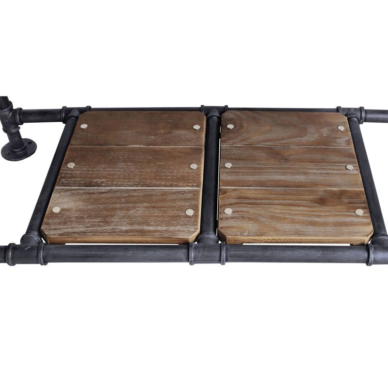 Luka Industrial Coffee Table Gray/Pine Wood - Armen Living