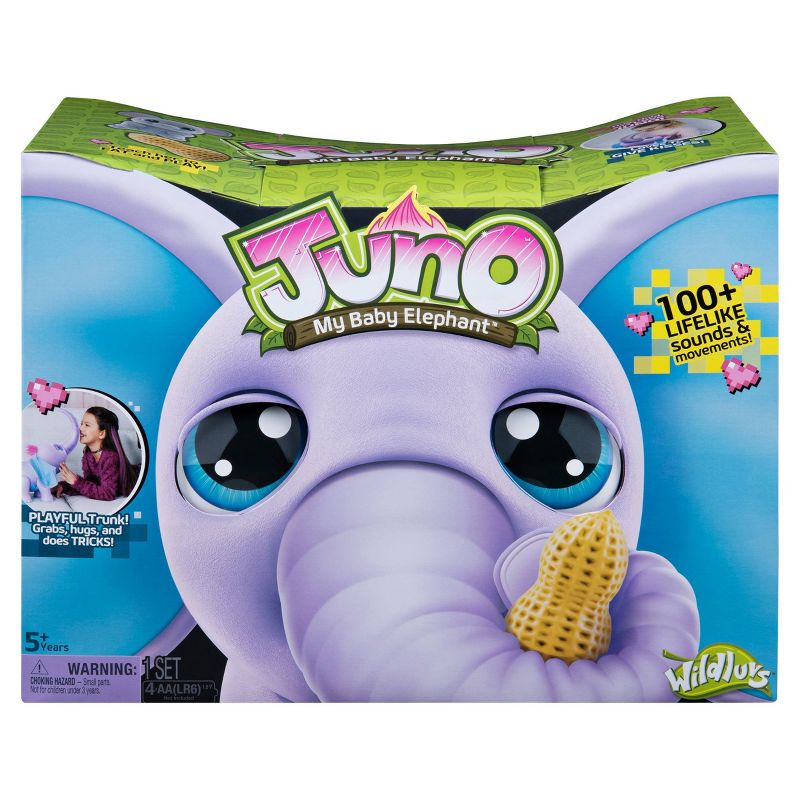 Wildluvs - Juno Interactive Baby Elephant with Moving Trunk