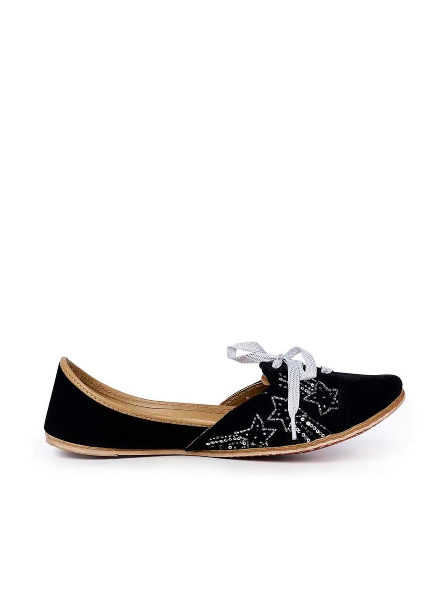 Glam Story Women's Black Ethnic Juttis