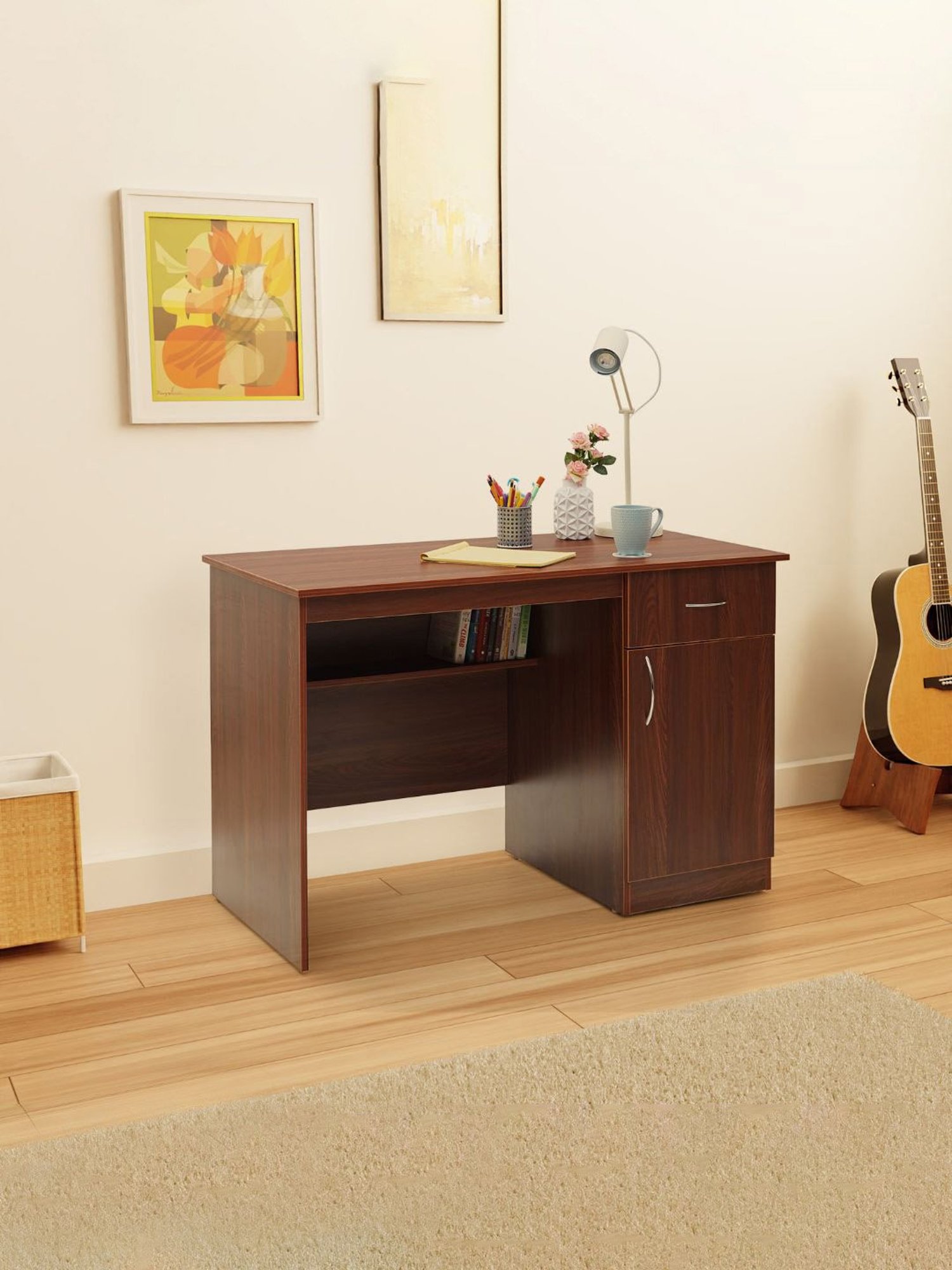 Green Soul Venue Black Engineered Wood Study Table