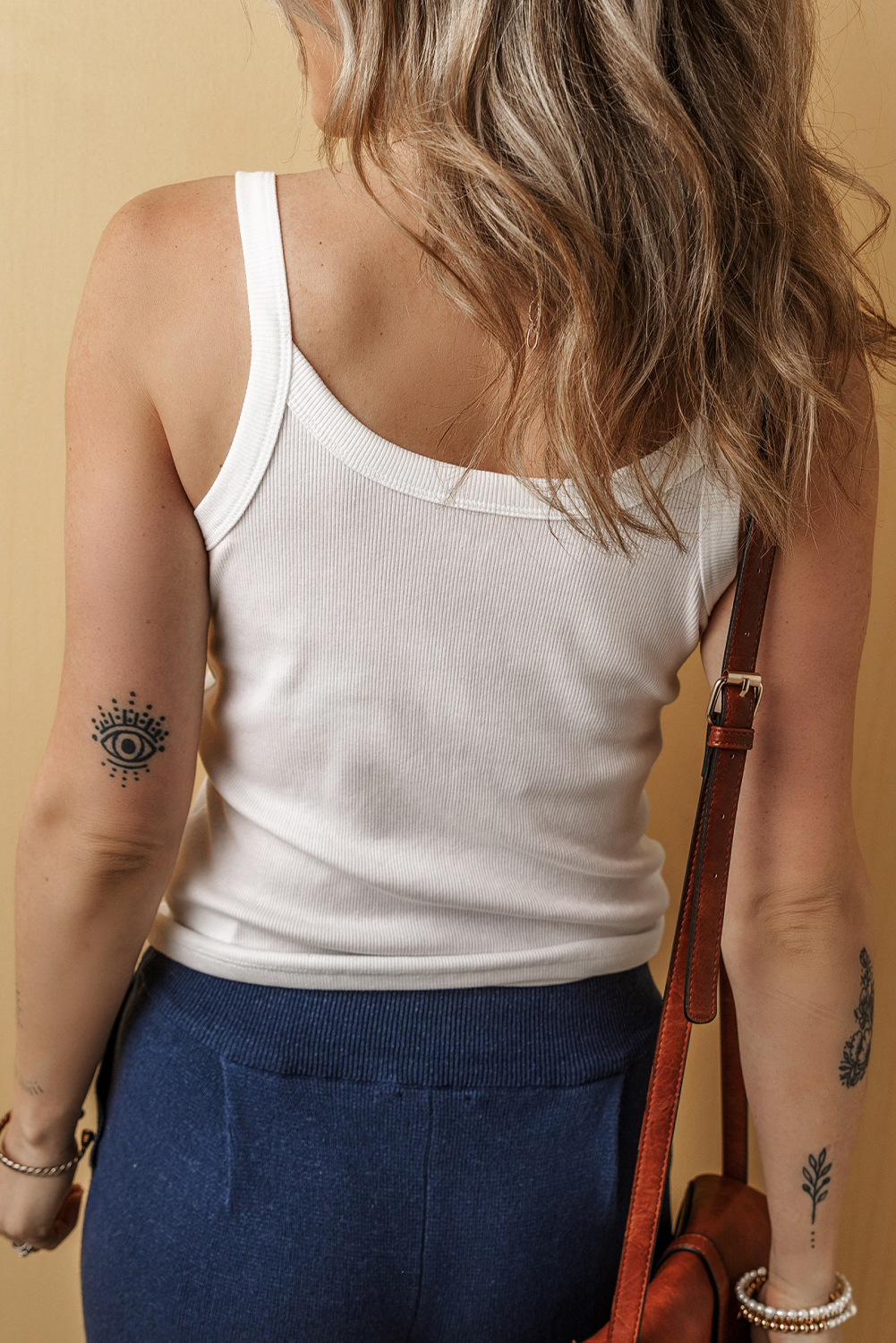 Pink Casual Solid Color Crew Neck Tank Top