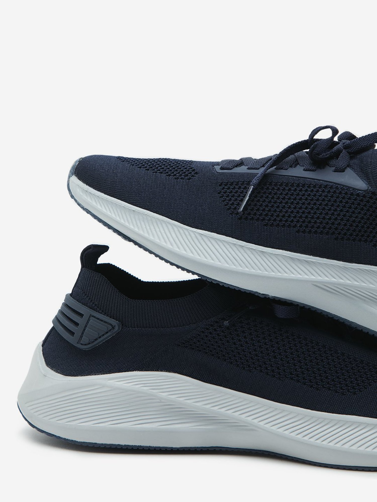 SOLEPLAY by Westside Navy Knitted Lace-Up Shoes