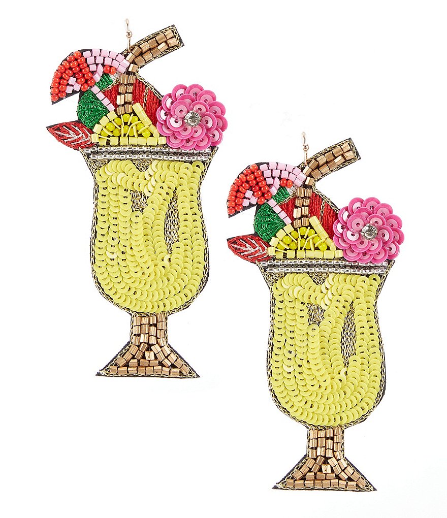 Anna & Ava Seed Bead Cocktail Statement Earrings