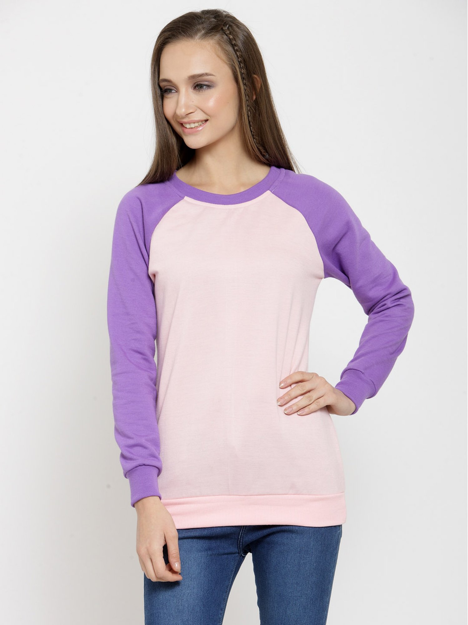 Belle Fille Pink Full Sleeves Sweatshirt