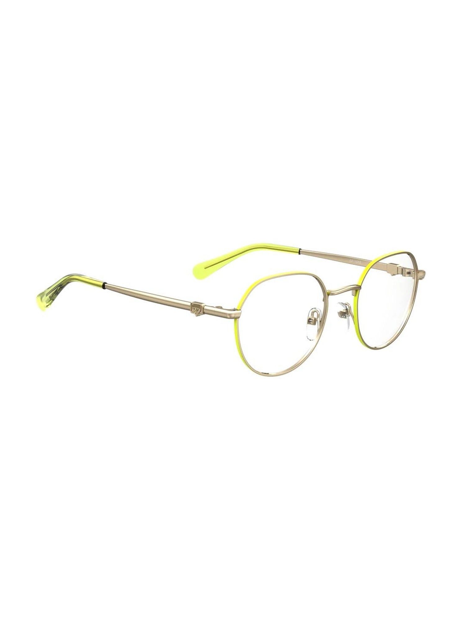 Chiara Ferragni Gold Oval Eye Frames for Women