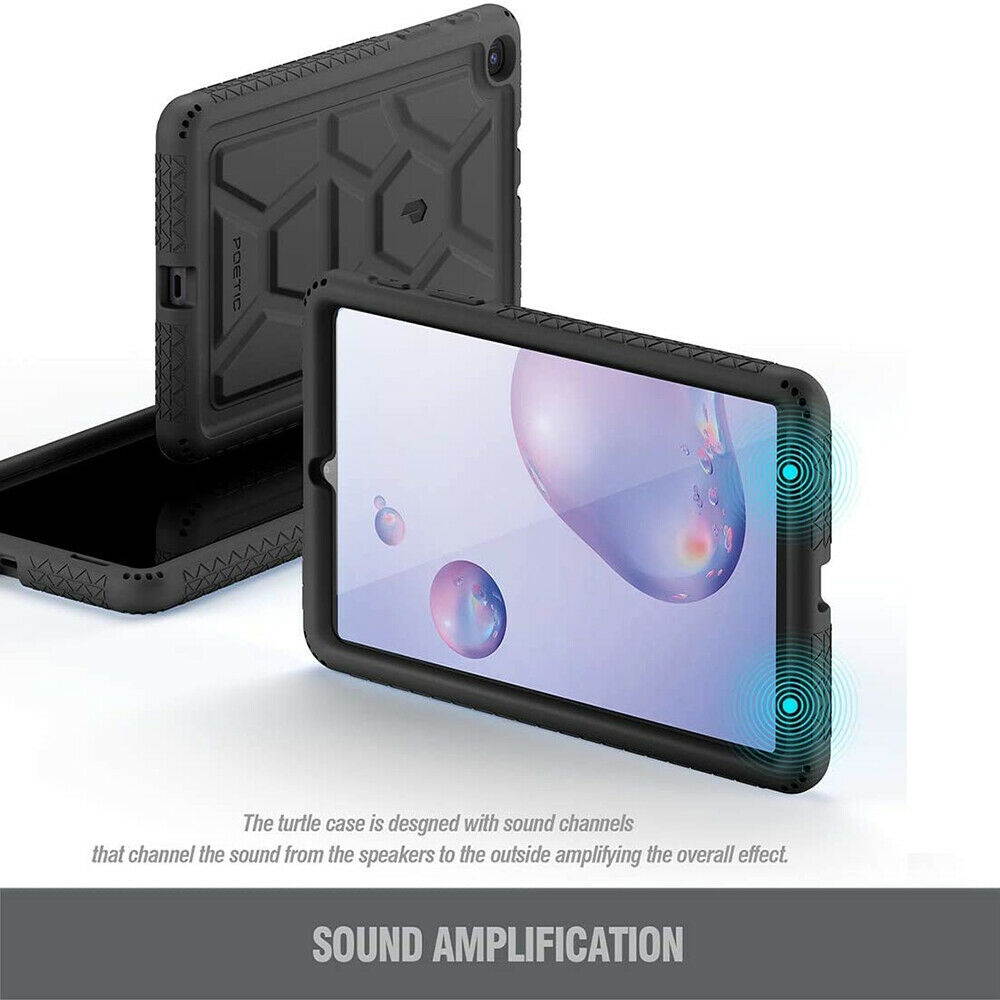 Galaxy Tab A 8.4 2020 Tablet Silicone Case Shockproof Kids Friendly Cover Black