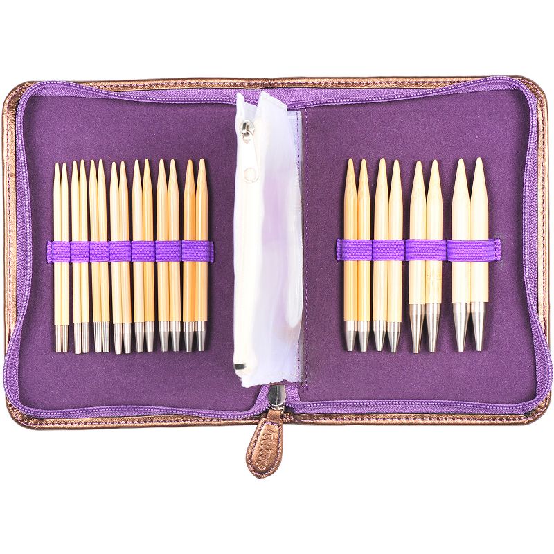 Carry C Interchangeable Bamboo Knitting Needle Set