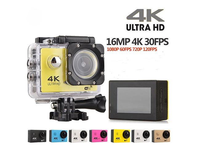 F60 Ultra HD 4K WiFi 1080P Action Camera DV DVR Sport 2.0inch LCD 170 Degrees Lens Waterproof Pro Camera Mini Camcorder Silver Color Cam