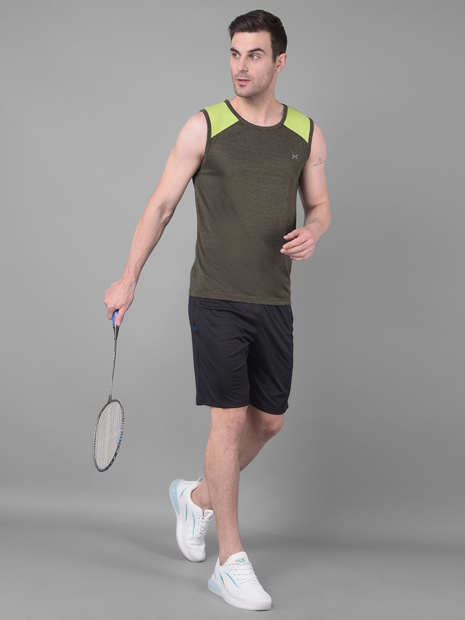 Force NXT Multicolored Regular Fit Gym Vest - Pack Of 5