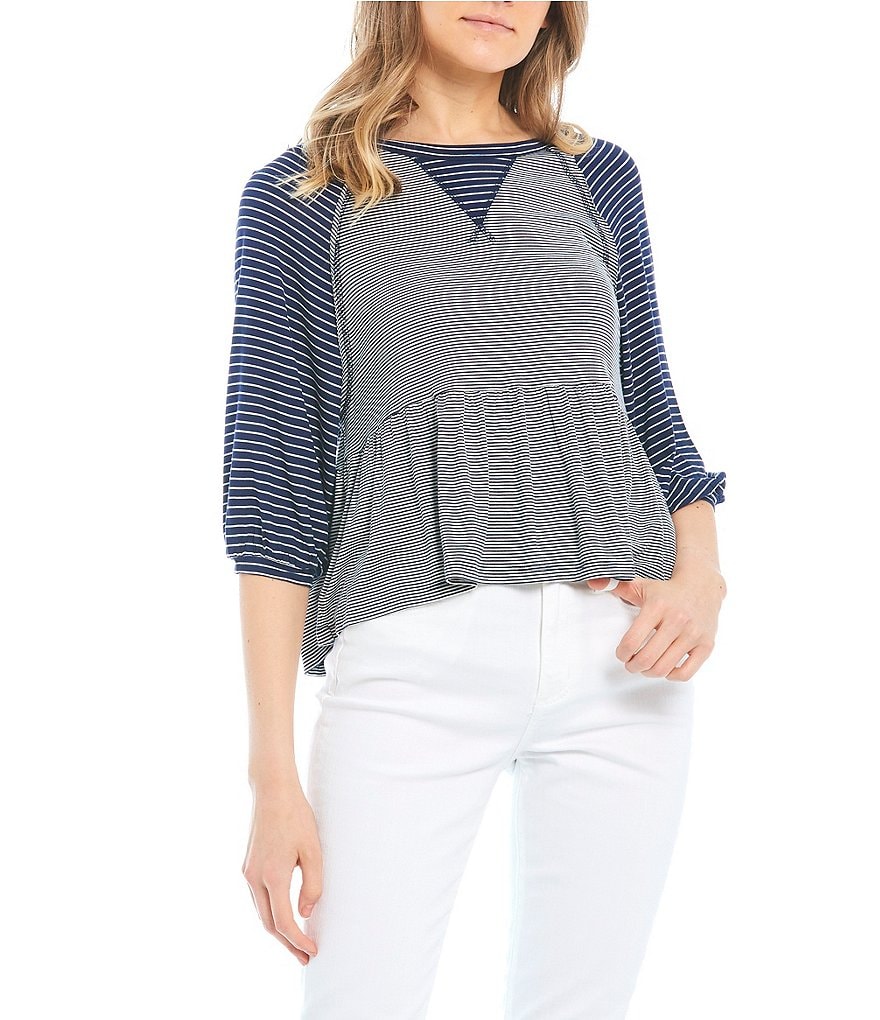 Love & Piece Sleeveless Tie-Die Peplum Hanky Hem Top