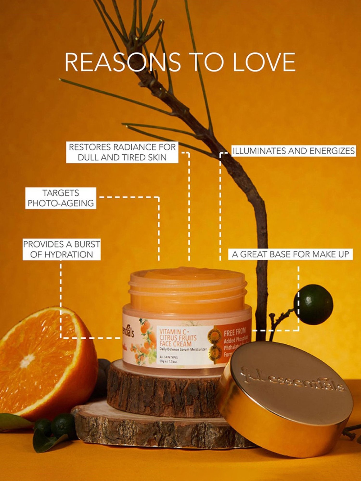 Fabessentials Vitamin C & Citrus Fruits Face Cream - 50 gm