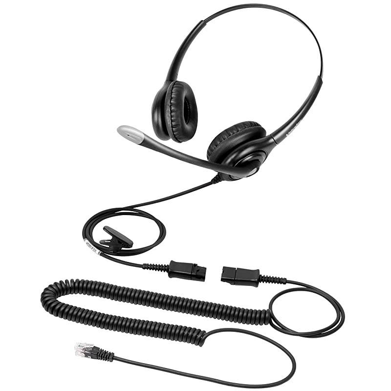 Headset with Microphone and Quick Disconnect Cord Only for Cisco IP Phones 794X 796X 797X 69XX Series and 8811,8841,8851,8861,8941,8945,8961,9951,9971 etc
