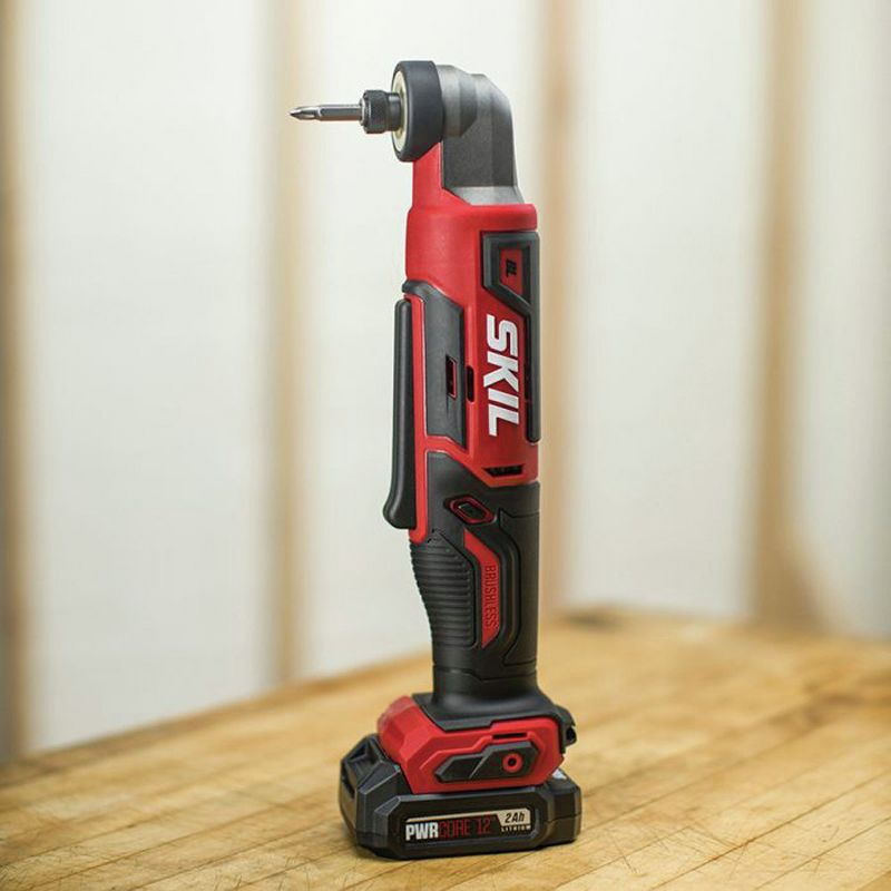 Skil RI574502 PWRCore 12 12V Brushless Lithium-Ion Hex Right Angle 1/4 in. Cordless Impact Driver Kit (2 Ah)
