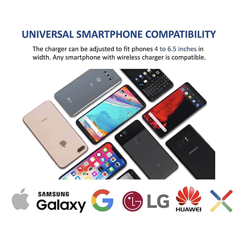 Car Charger Mount Auto Clamping with Smart IR Motion Senors, Electric Powered Automatic Clamping Car Air Vent Charging Phone Holder 10W Fast Charging for All Phones Models (Silver)