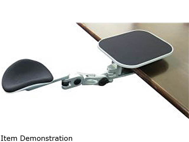 Ergoguys EG-ErgoArm Ergonomic Adjustable Computer Armrest with Mouse Pad - Silver