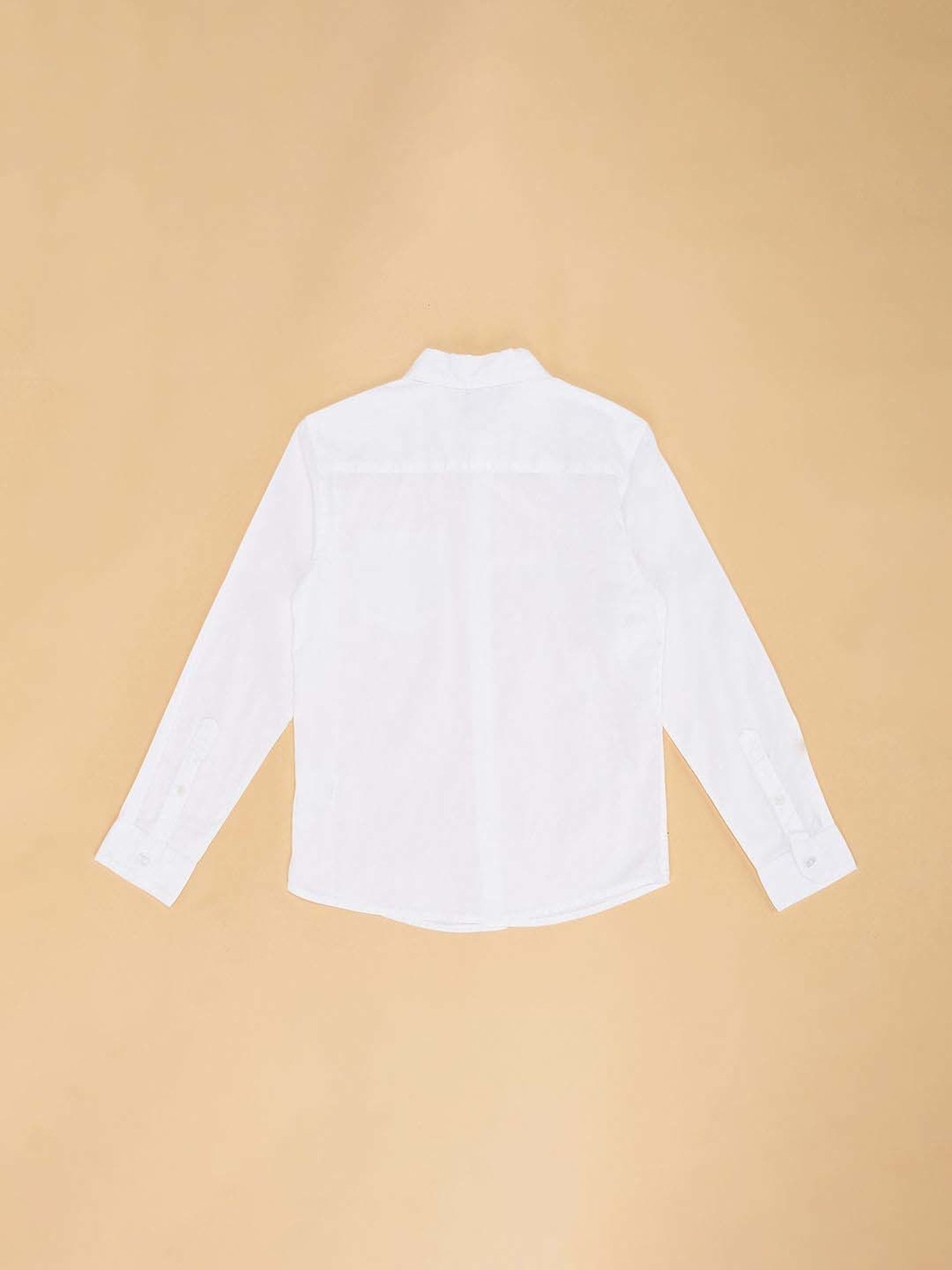 YU by Pantaloons Kids White Cotton Regular Fit Full Sleeves Shirt