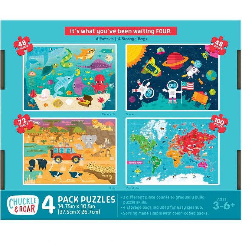 Chuckle & Roar  Jigsaw Puzzles - 4pk