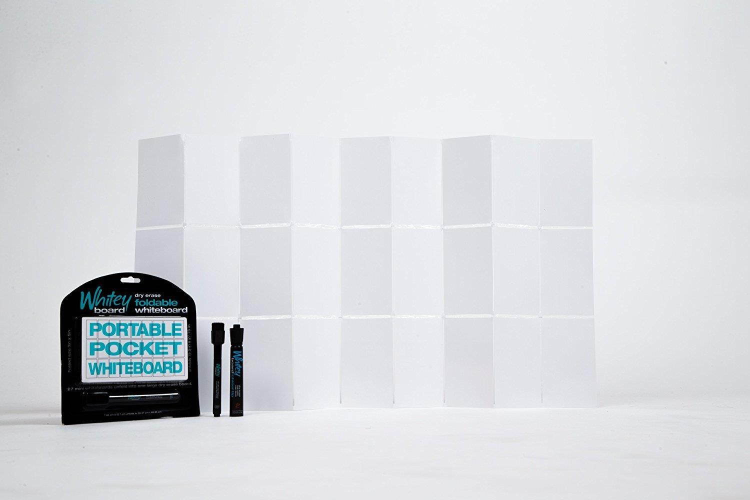 Bullseye Office Writeyboard - Foldable Portable Pocket Whiteboard with Marker