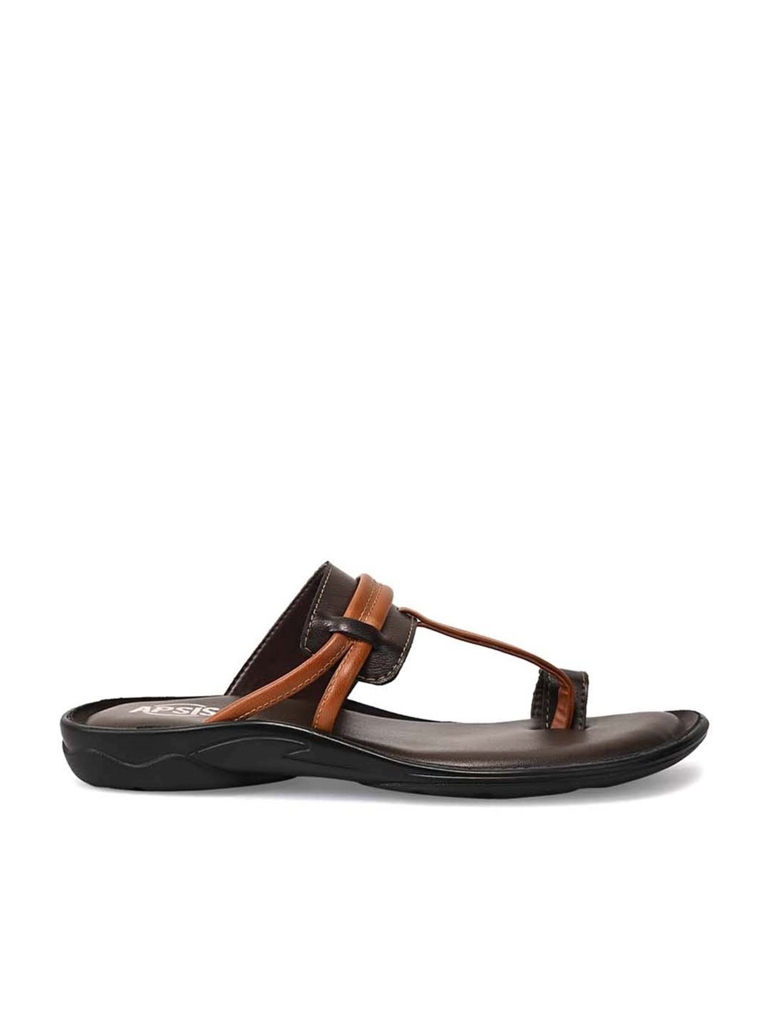 Apsis Men's Brown Toe Ring Sandals