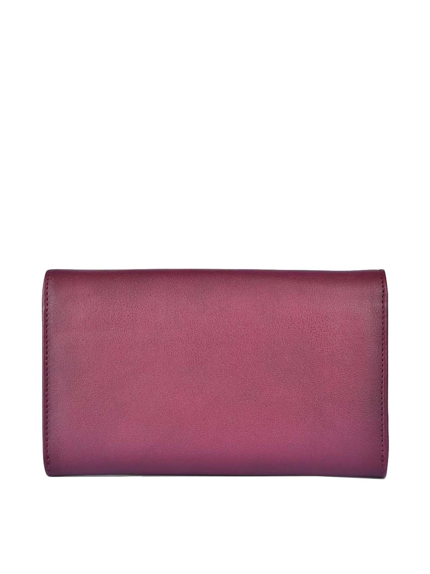 BELWABA Maroon Textured Wallet for Women