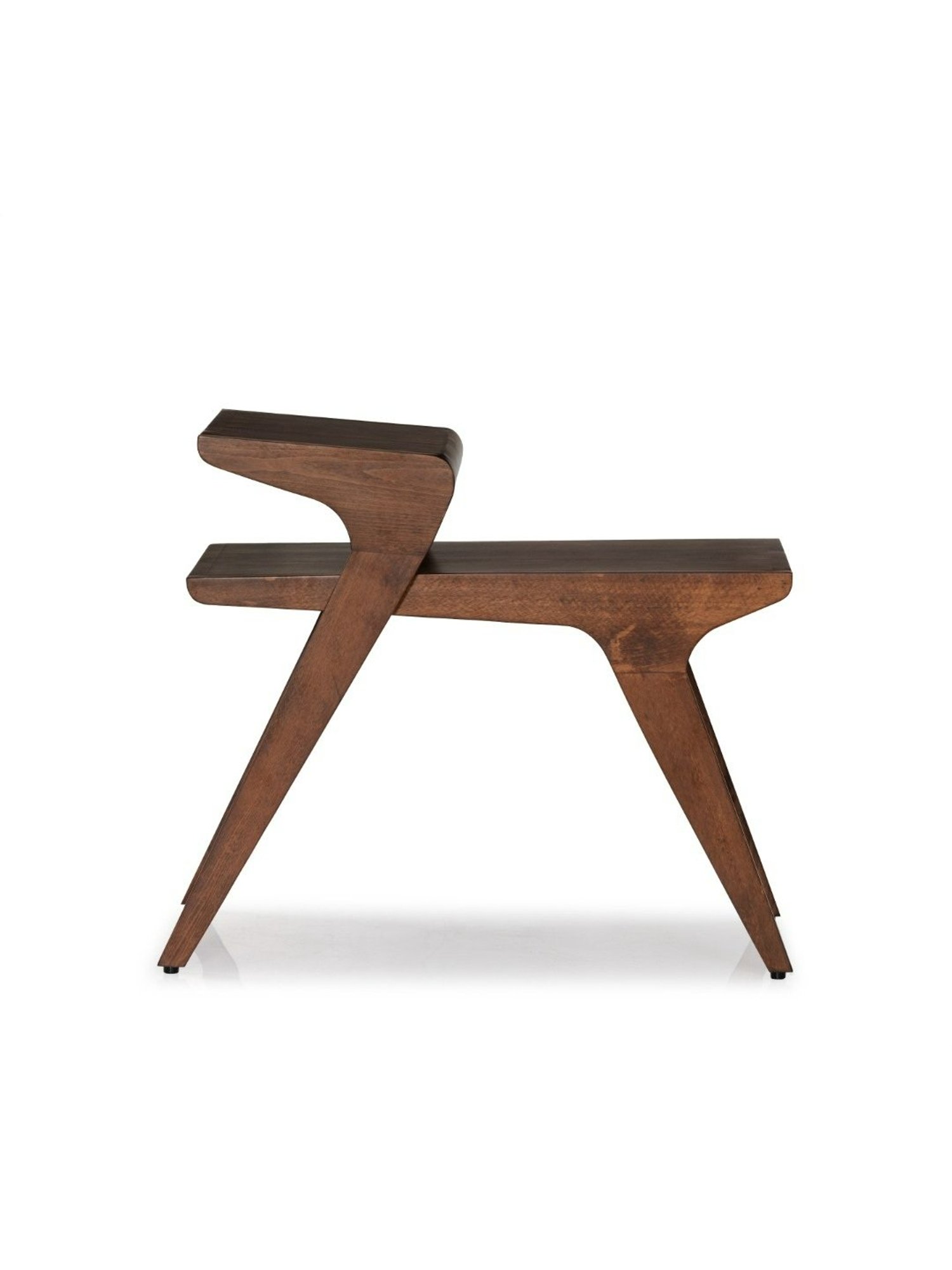 Durian Mackenzie Mid-Century Modern Brown Solid Wood End Table Dark Oak Finish