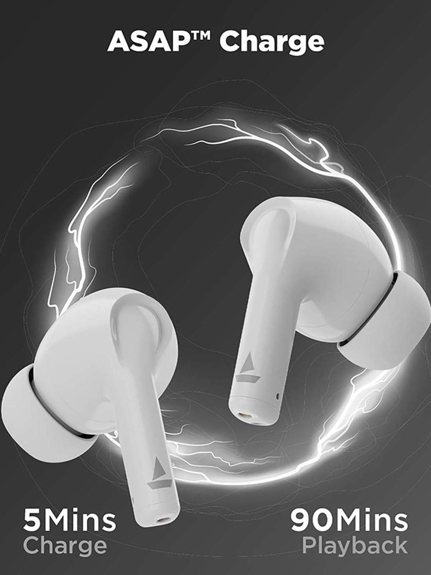 boAt Airdopes 163 M In the Ear Bluetooth Headset with ASAP Charge (White)