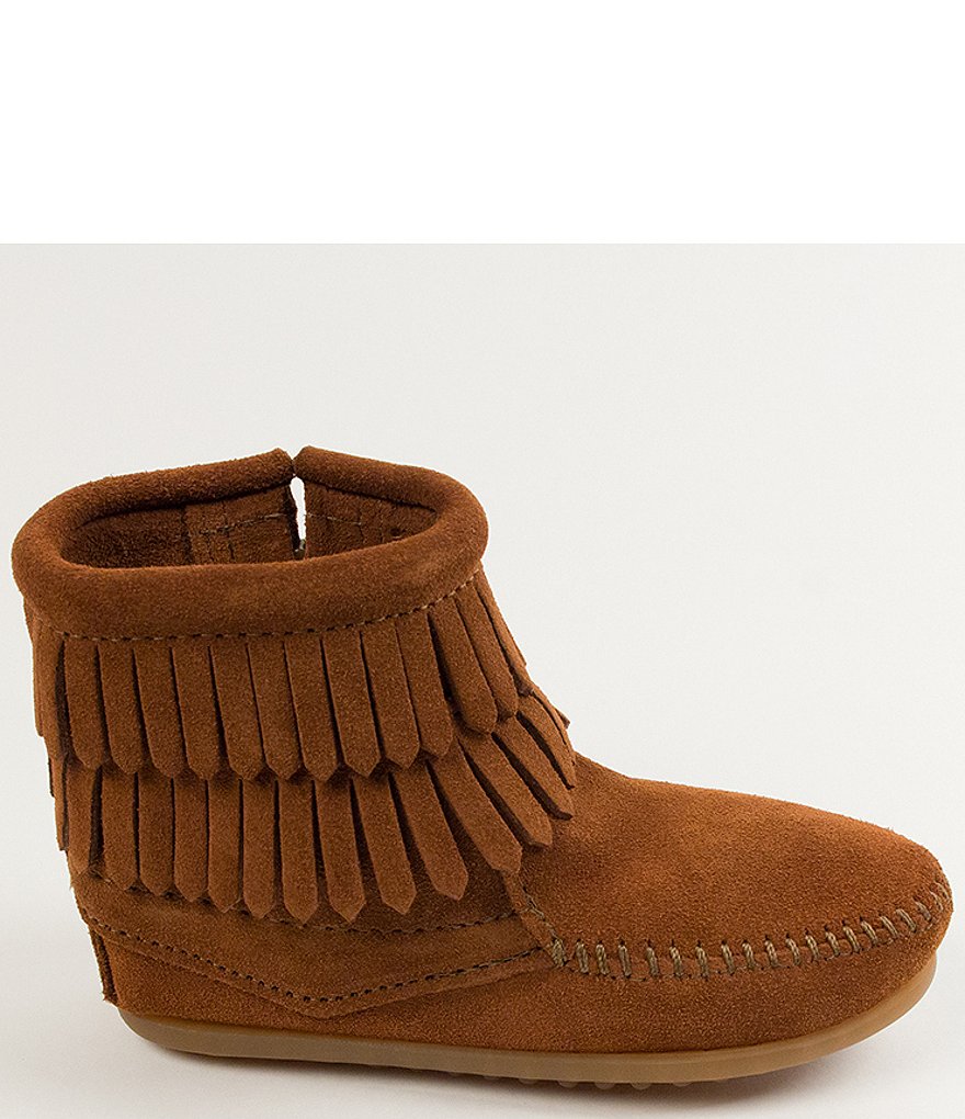 Minnetonka Girls' Double Fringe Suede Boots (Toddler)