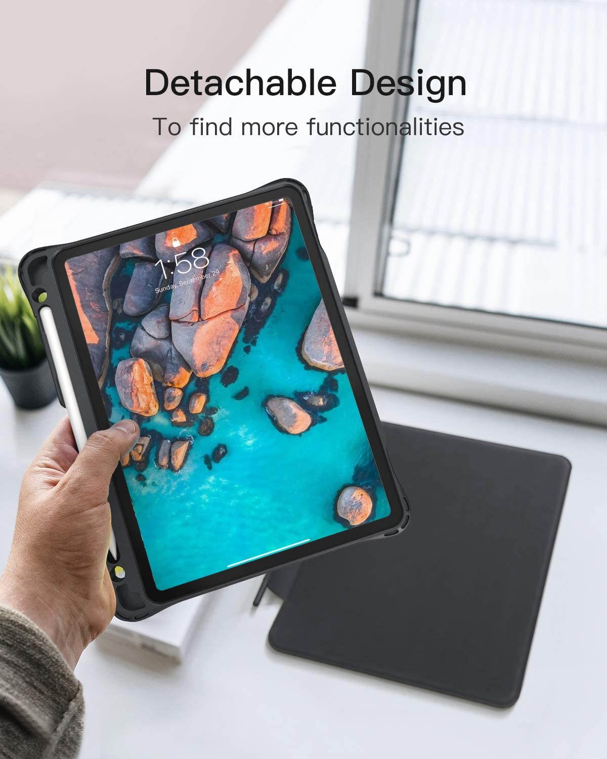 Inateck iPad Case for 11 Inch iPad Pro 2018, Rugged iPad Cover, Smart TPU Cover Case, KB03003