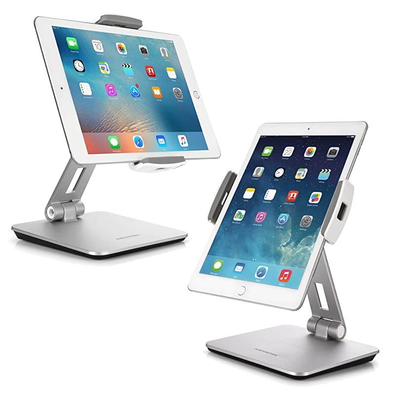 Professional Business POS Tablet Stand Flexible Tablet Mount for Home Office amp Commercial Desktop with 360&deg; Swivel Holders for Any 414quot Display Tablets or Cell Phones Silver
