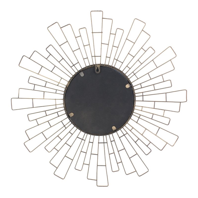 23.5" x 23.5" Metal Geometric Sunburst Decorative Wall Mirror Gold - Stonebriar Collection