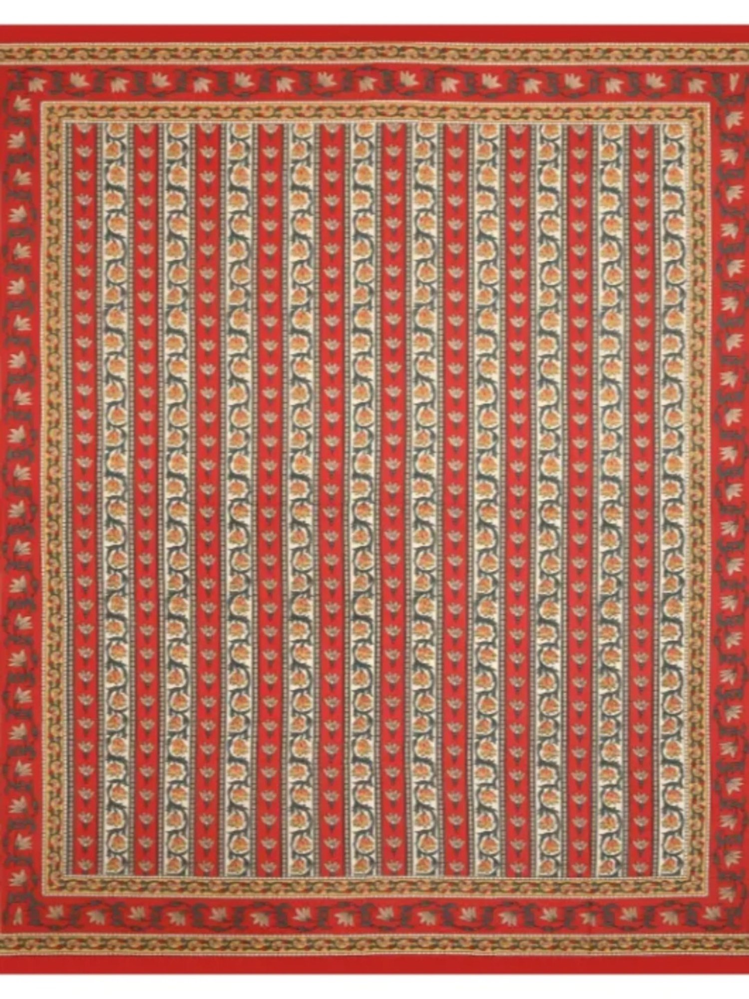 Living Roots Floral Red 300 TC Cotton Bedsheet with 2 Pillow Covers