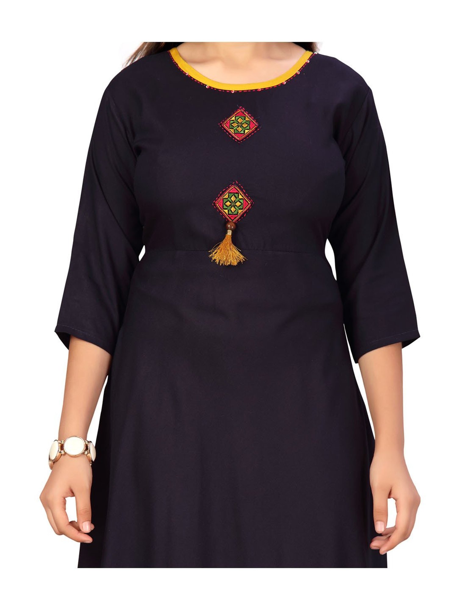 Peppermint Kids Navy Regular Fit Kurta Set