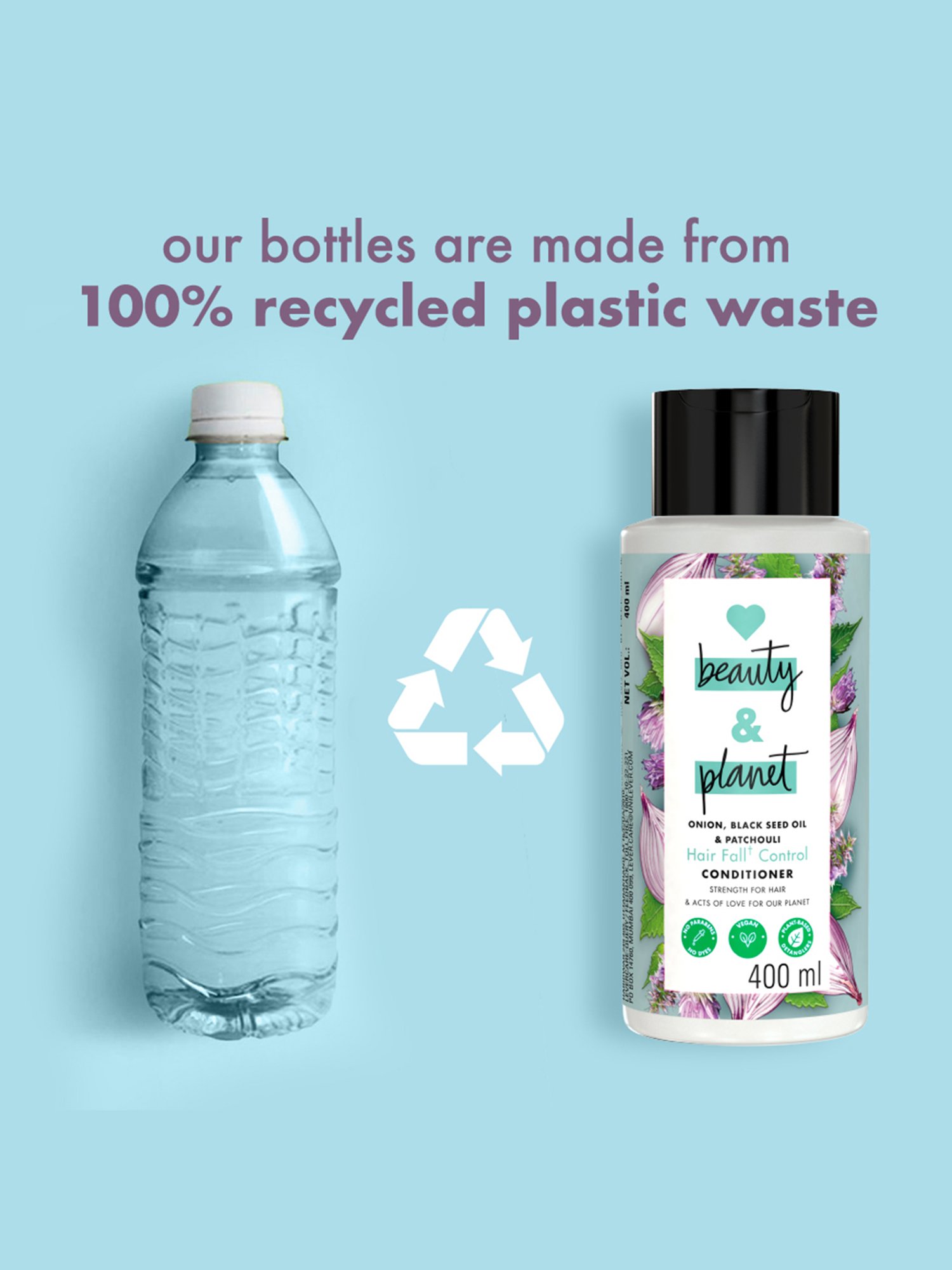 Love Beauty & Planet Onion, Black Seed Oil & Patchouli Hairfall Control Conditioner - 200 ml