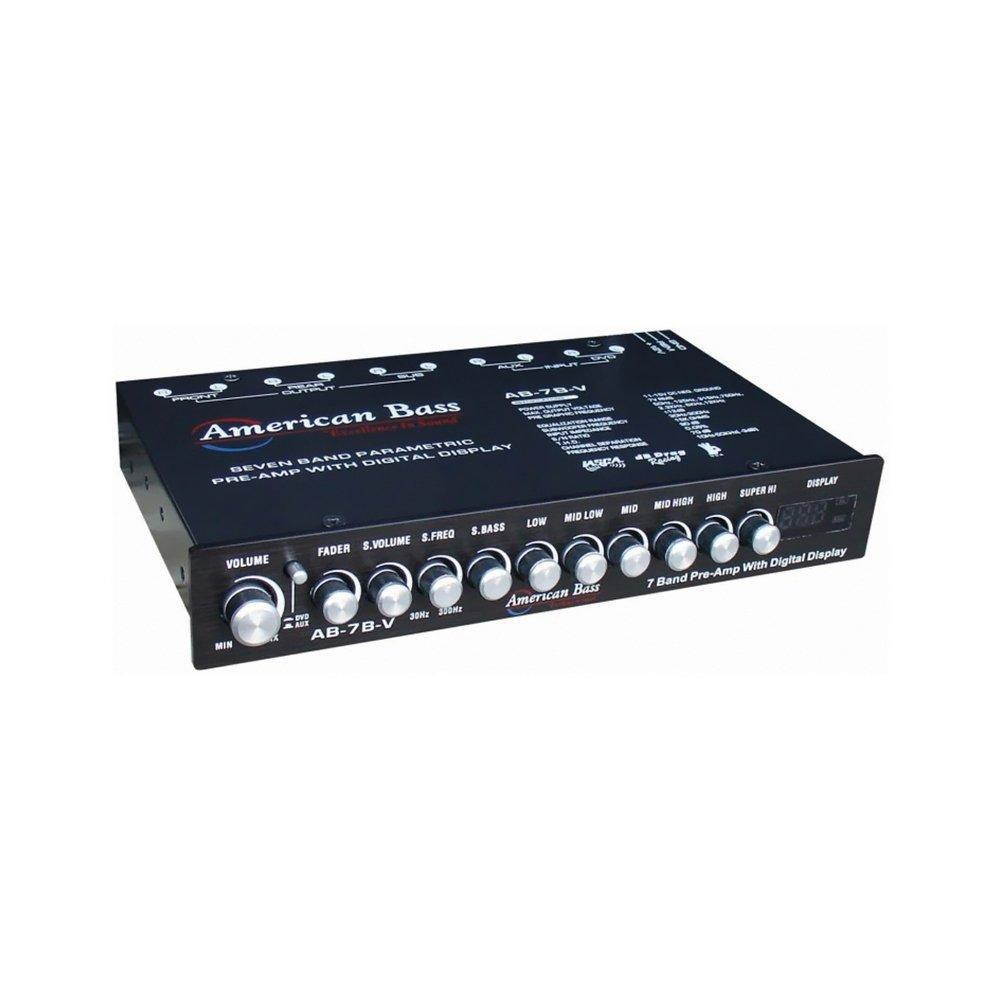 American Bass High End 7 Band Equalizer Voltage Display