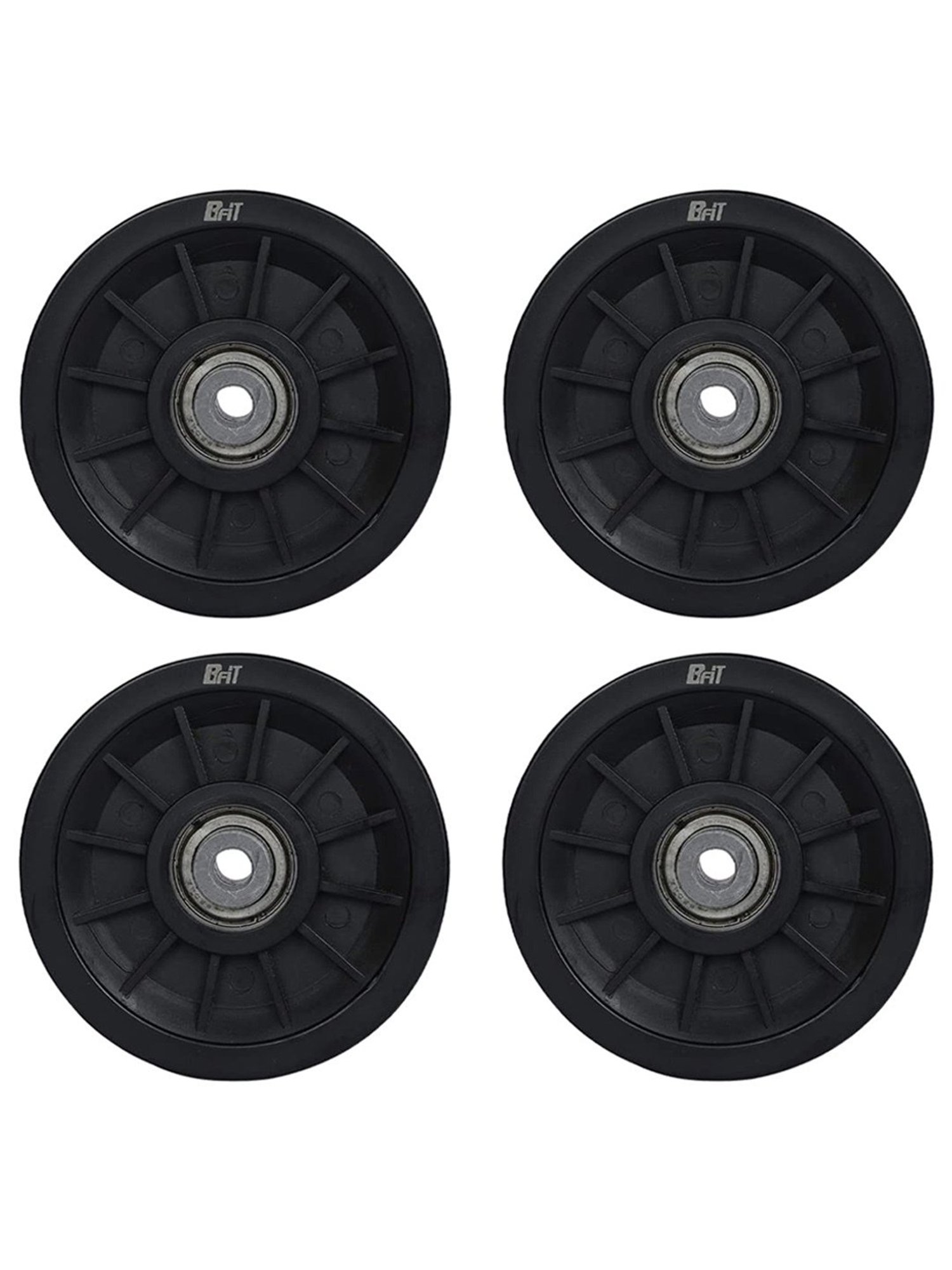 B Fit Gym Pulley Set of 4 Size - 100 MM (Black)