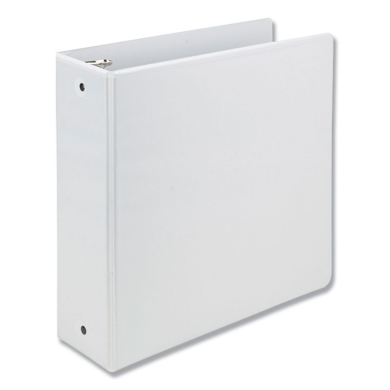 Samsill Economy Round Ring View Binders 3 Rings 3 Capacity 11 x 8.5 White 17387