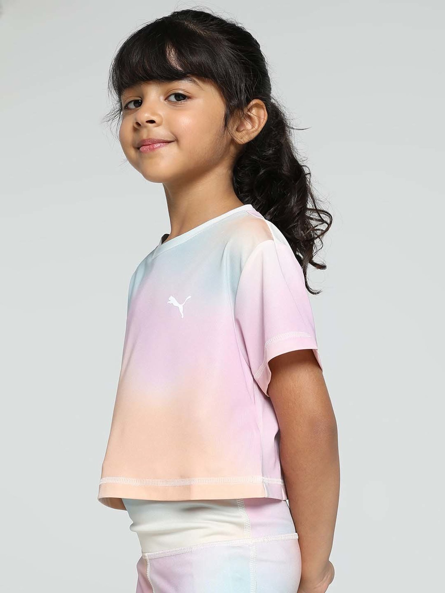 Puma Kids TRAIN FAVORITE Multicolor Logo Tee